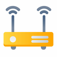 router access point wireless modem single isolated icon with smooth style