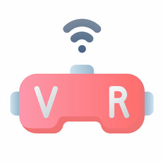 vr virtual glasses single isolated icon with smooth style
