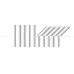 One Lines Design . Vector Logo .Abstract Geometrical illustration.