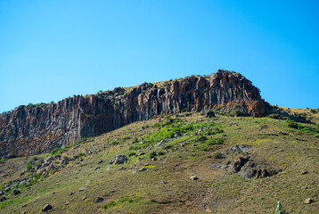 Rock background. Symphony of Stones or Basalt Organ