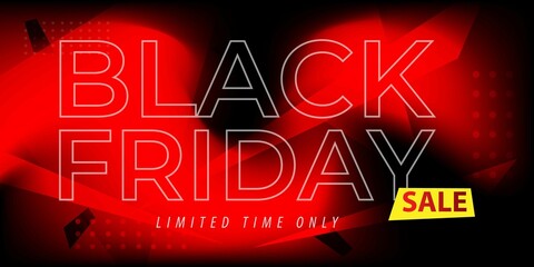 Black friday vector banner design template. Eps10.