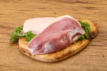 Raw duck breast for cooking