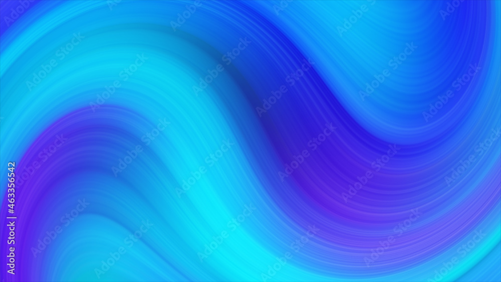 Poster liquid blue gradient color elements. dynamic abstract background. 3d rendering animation