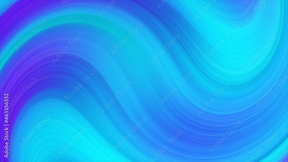 Poster liquid blue gradient color elements. dynamic abstract background. 3d rendering animation