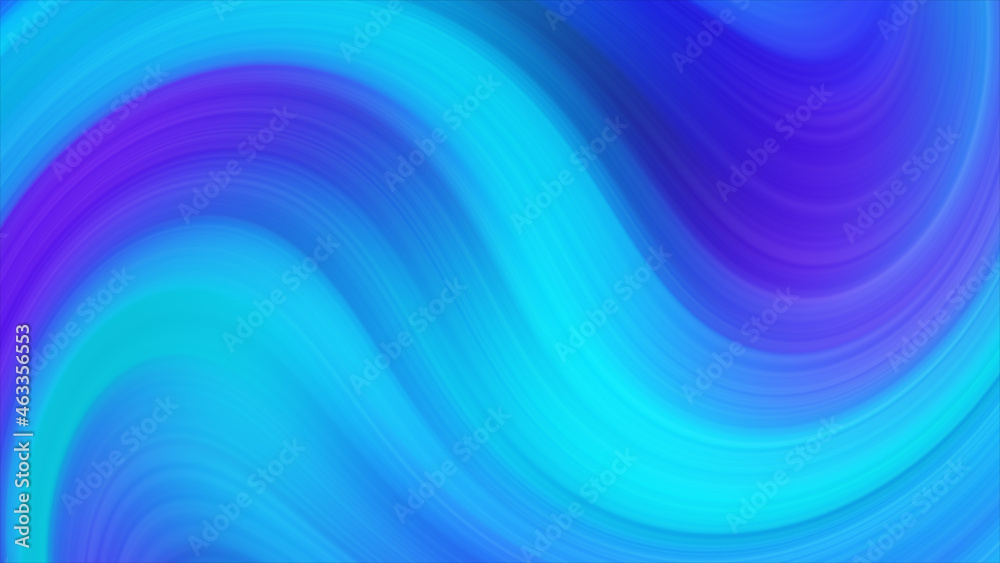 Poster liquid blue gradient color elements. dynamic abstract background. 3d rendering animation
