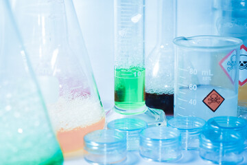 chemical glass in the laboratory