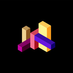 Abstract background. 3d cubes, cubic elements and blocks. Techno or business concept for wallpaper, banner, background, landing page