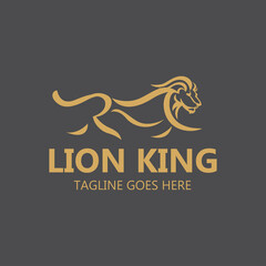 Lion logo design template. Vector illustration