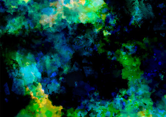 Obraz na płótnie Canvas 幻想的な水彩の水色テクスチャ背景 