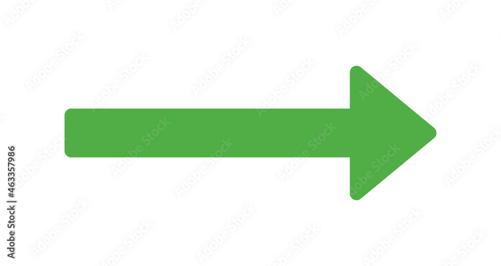 Poster arrow right icon. forward direction arrow vector illustration.