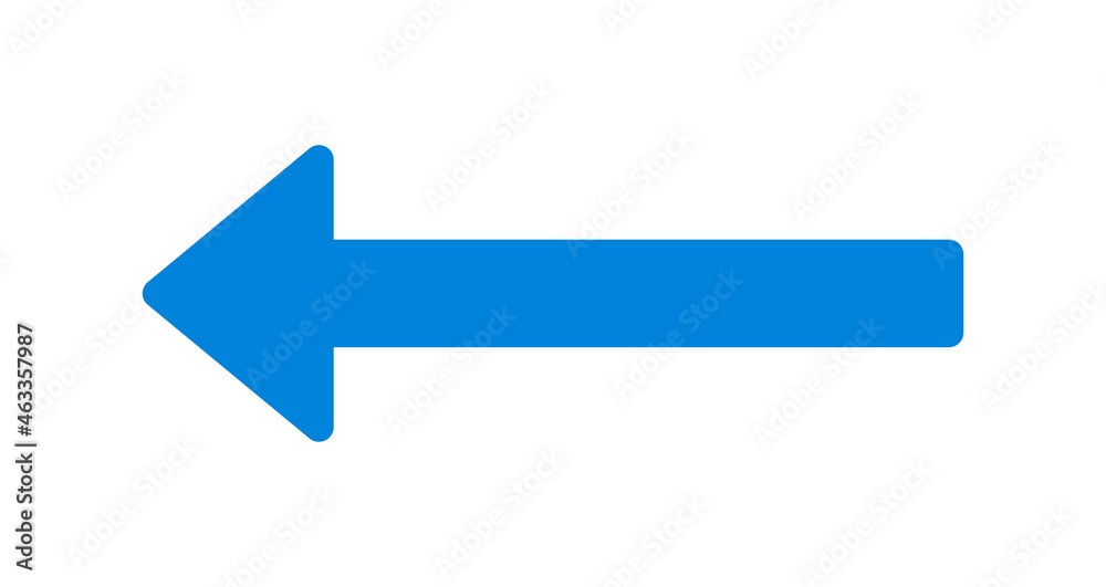 Poster arrow to the left icon. previous symbol vector illustration.