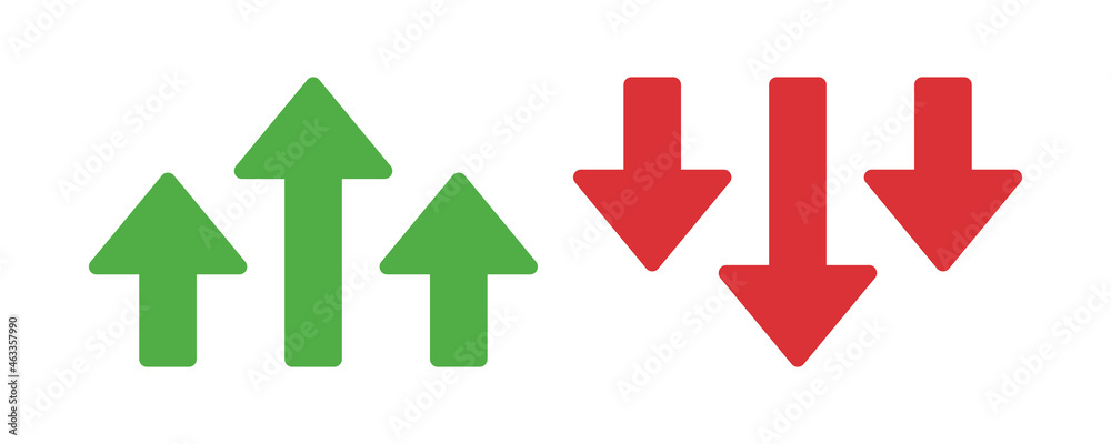 Poster Up and down arrow vector isolated