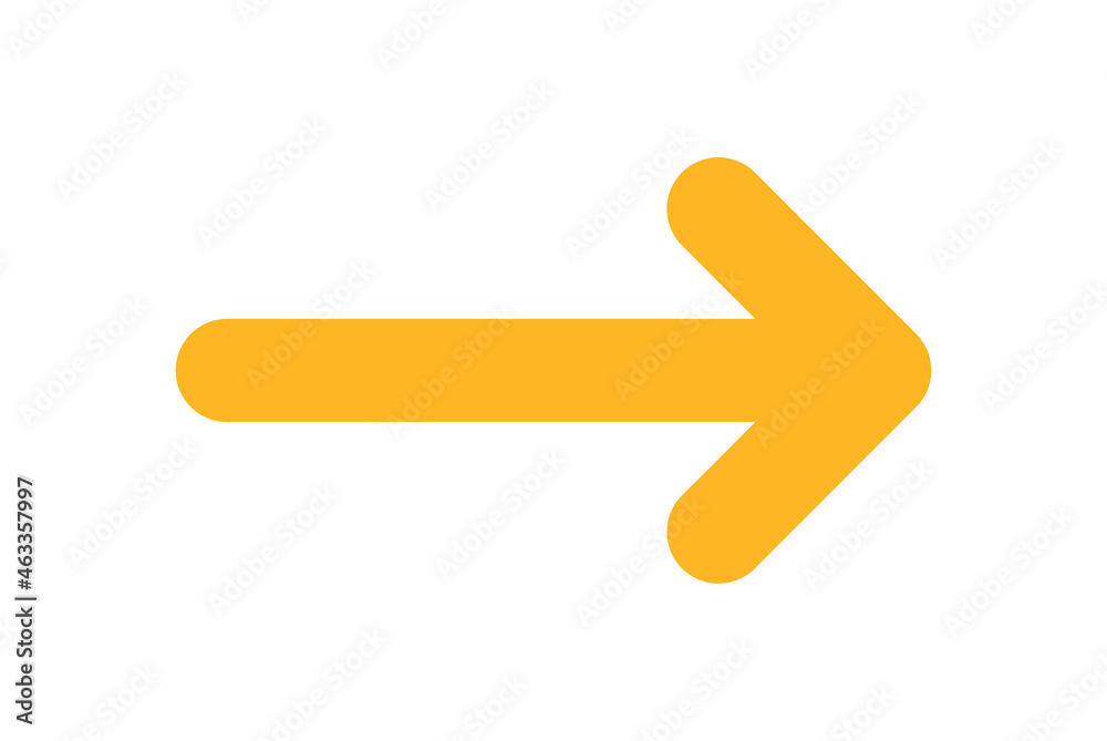 Poster right arrow direction icon vector.
