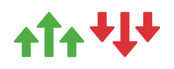 Up and down arrow vector isolated © Icons-Studio