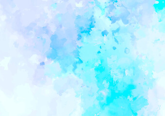 Fototapeta na wymiar 幻想的な水彩の水色テクスチャ背景 