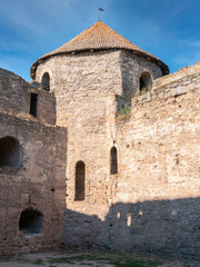 Ruins of the citadel of the Akkerman fortress. Bilhorod-Dnistrovskyi fortress, Ukraine.
