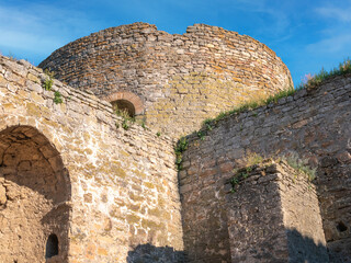 Ruins of the citadel of the Akkerman fortress. Bilhorod-Dnistrovskyi fortress, Ukraine.