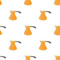 Cezve for coffee pattern seamless background texture repeat wallpaper geometric vector