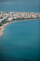 Fototapeta premium Aerial view of beaches in Maceio, Alagoas, Northeast region of Brazil