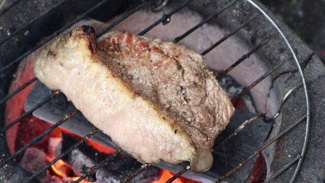 Grilled fresh meat and safe from red meat accelerators