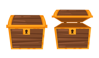 Vector illustration of treasure chest 