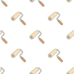 Paint roller pattern seamless background texture repeat wallpaper geometric vector