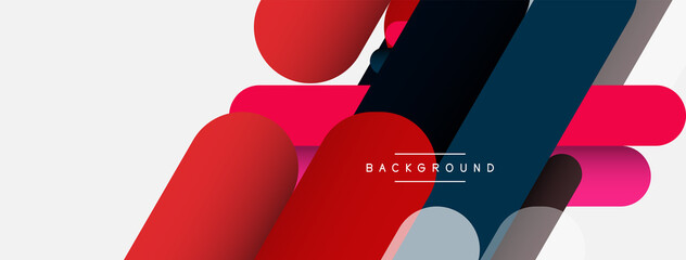 Overlapping round shapes and lines background. Vector illustration for wallpaper banner background or landing page