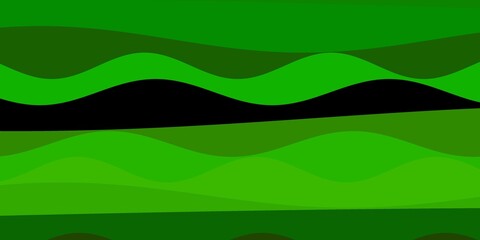 stylized rolling landscape with hills valleys and meadows in many shades of green