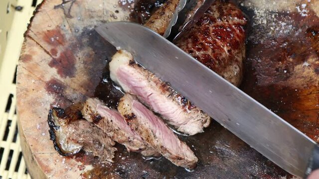 Grilled fresh meat and safe from red meat accelerators