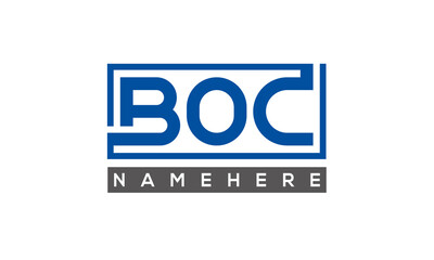 BOC creative three letters logo