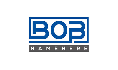 BOB creative three letters logo