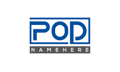 POD creative three letters logo