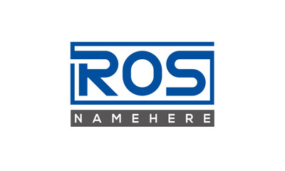 ROS creative three letters logo