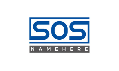 SOS creative three letters logo