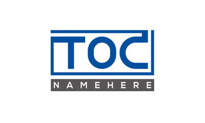 TOC creative three letters logo