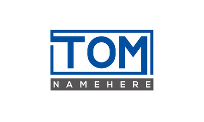 TOM creative three letters logo