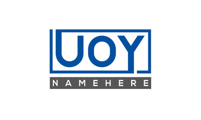 UOY creative three letters logo