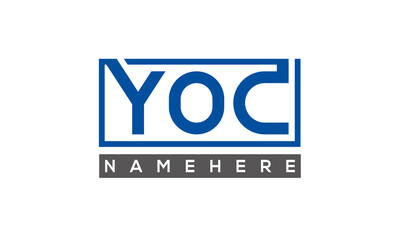 YOC creative three letters logo