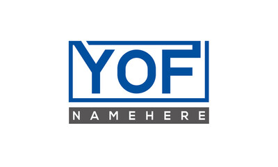 YOF creative three letters logo