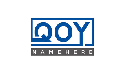 QOY creative three letters logo