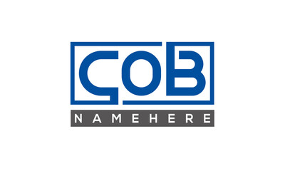 COB creative three letters logo