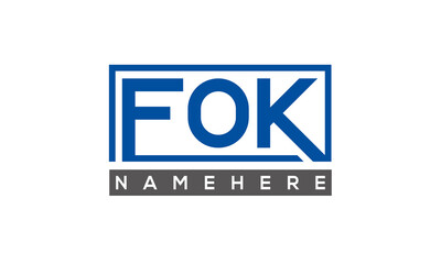 FOK creative three letters logo