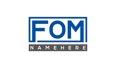 FOM creative three letters logo