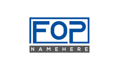 FOP creative three letters logo