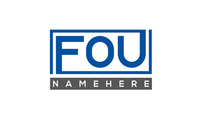 FOU creative three letters logo