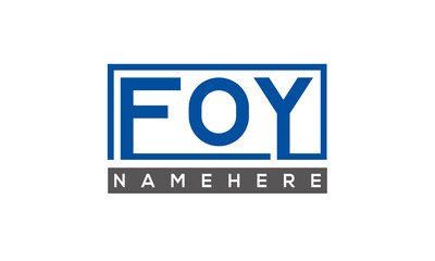 FOY creative three letters logo