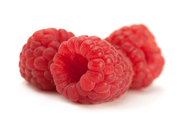 Ripe raspberry berry closeup