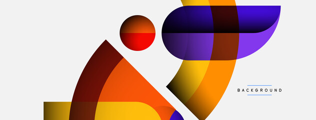 Obraz premium Trendy shapes, color minimal design composition, lines and shadows for wallpaper banner background or landing page