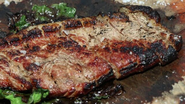 Grilled fresh meat and safe from red meat accelerators