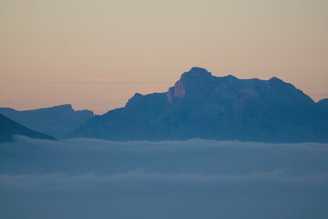 sunrise over mountains